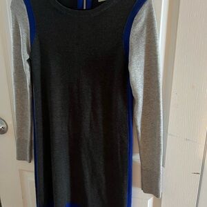 Eliza J Blue and Gray Knit Dress